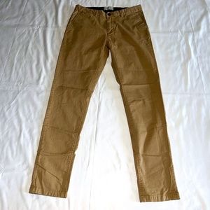 Men's Scotch & Soda Chino Khaki Brown Pants Stuart Size 29 x 30